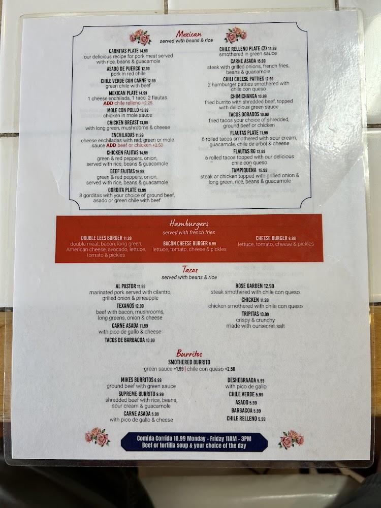 The Rose Garden Restaurant Authentic Mexican Food Pechuga De Pollo